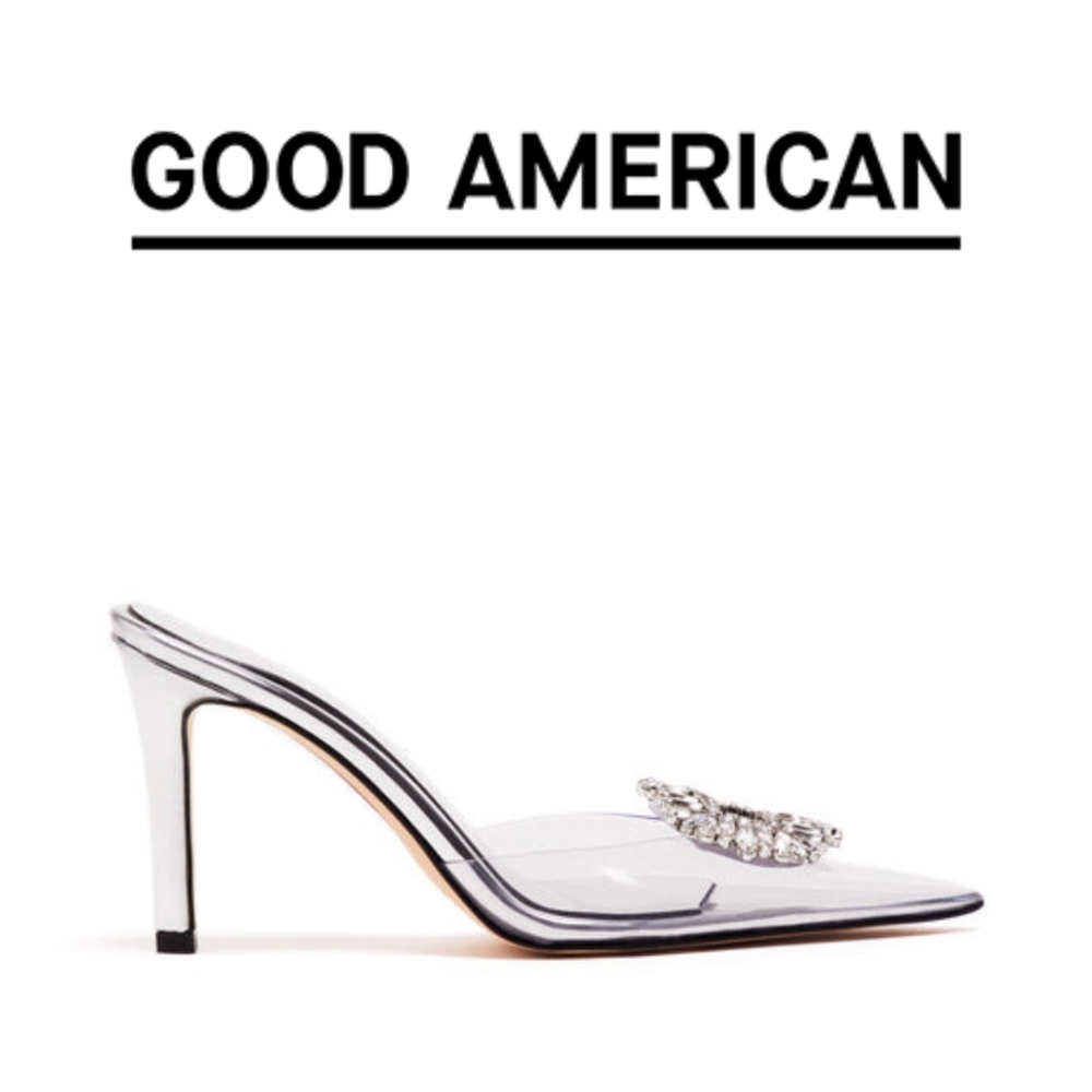 GOOD AMERICAN- CINDER-F*CKING-RELLA MULE - Silver - Size 4 - Picture 2 of 6